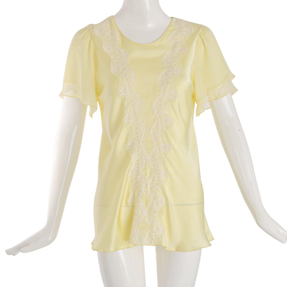 Lala Rose Nightwear Top Yellow Medium