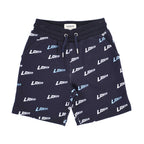 Lanvin Kids Logo Print  Navy Blue Bermuda SS22