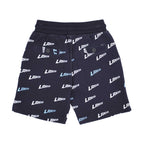 Lanvin Kids Logo Print  Navy Blue Bermuda SS22