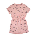 Lanvin Kids Logo Print Pink T-Shirt Dress