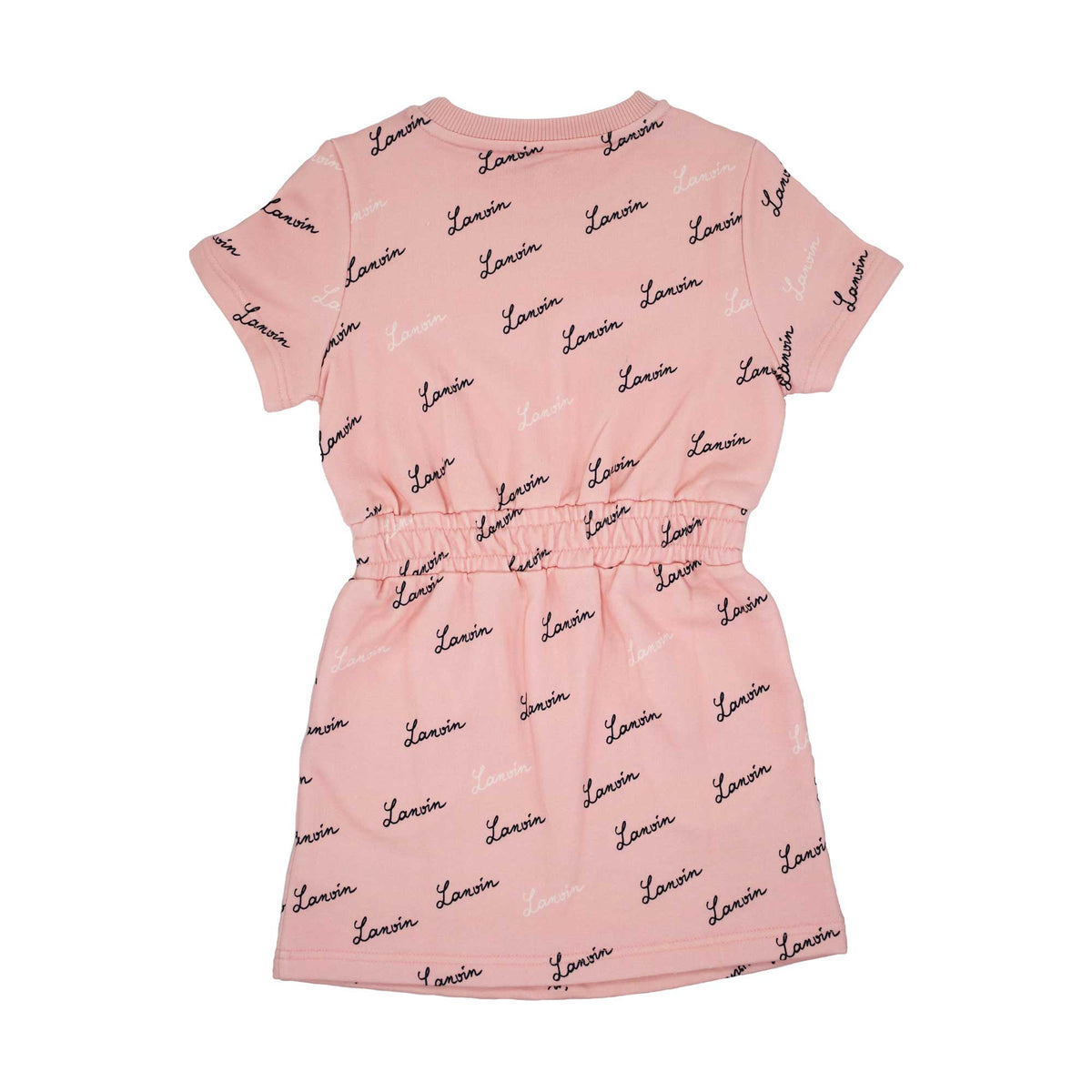Lanvin Kids Logo Print Pink T-Shirt Dress