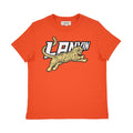 Lanvin Kids تي شيرت برتقالي بطبعة شعار SS22