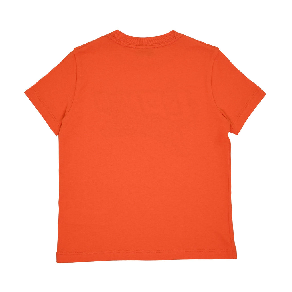 Lanvin Kids تي شيرت برتقالي بطبعة شعار SS22