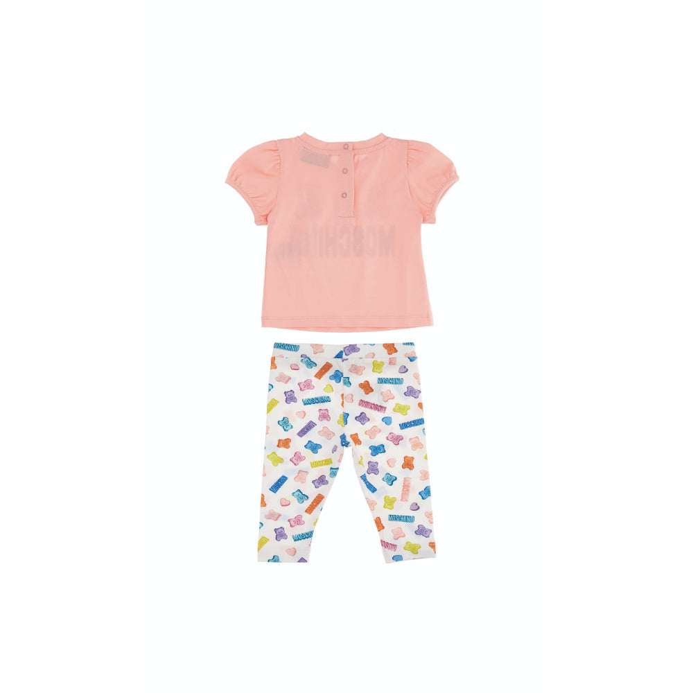 Moschino White Toy Kindies Set T-Shirt & Leggings