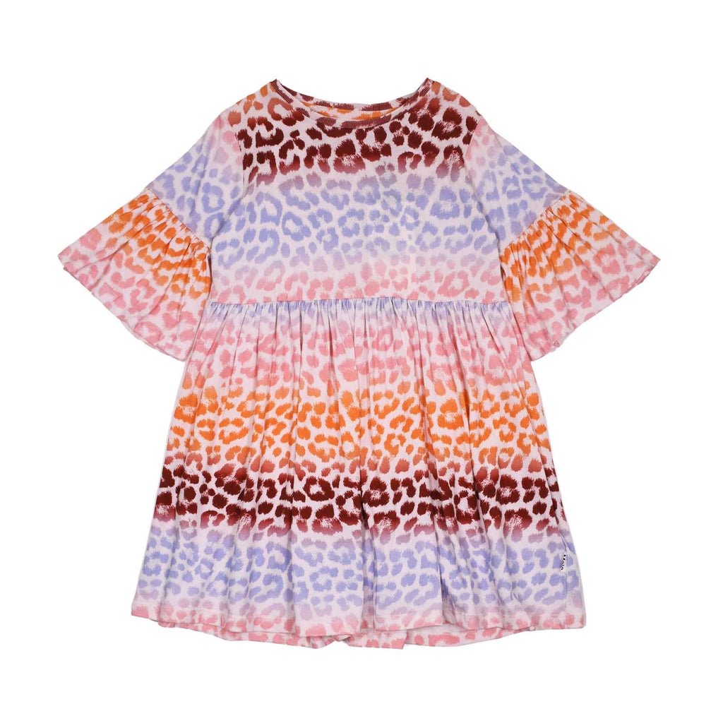 Molo Bolso Kids Multicolor Jaguar Print Dress