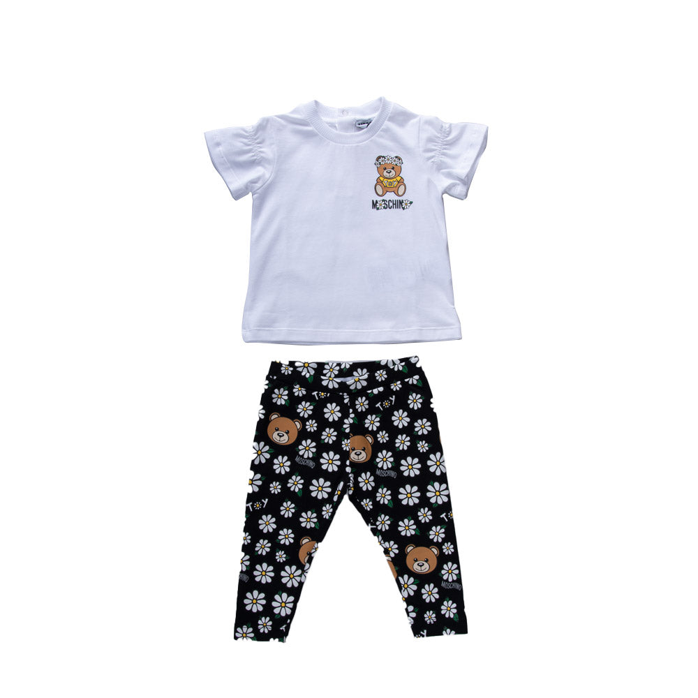 Moschino Black Toy Daisy T-Shirt & Leggings Set