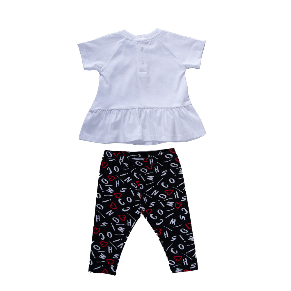 Moschino Letter & Heart T-Shirt & Leggings Set