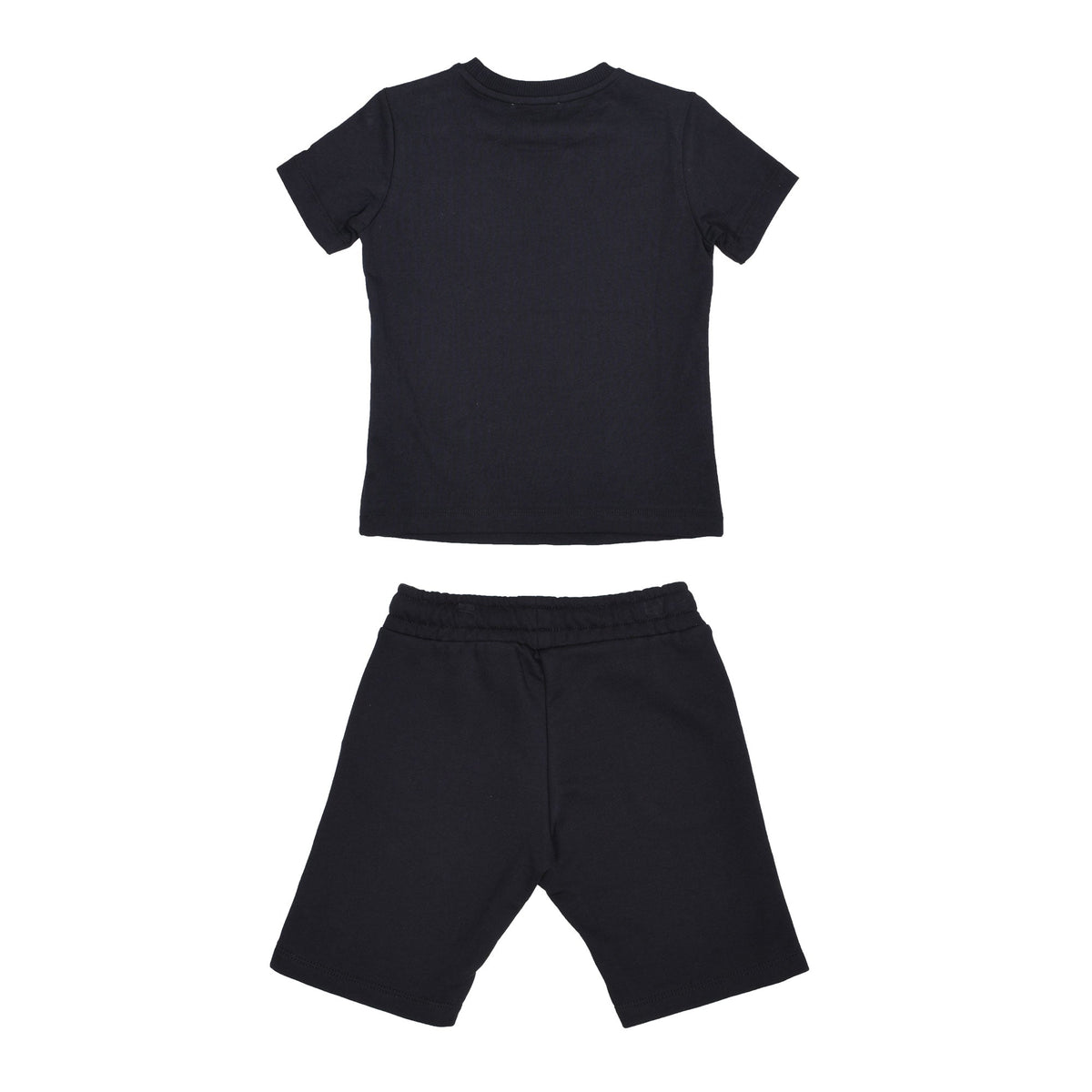 Moschino Kids Teen Logo Print Black T-Shirt and Short Set
