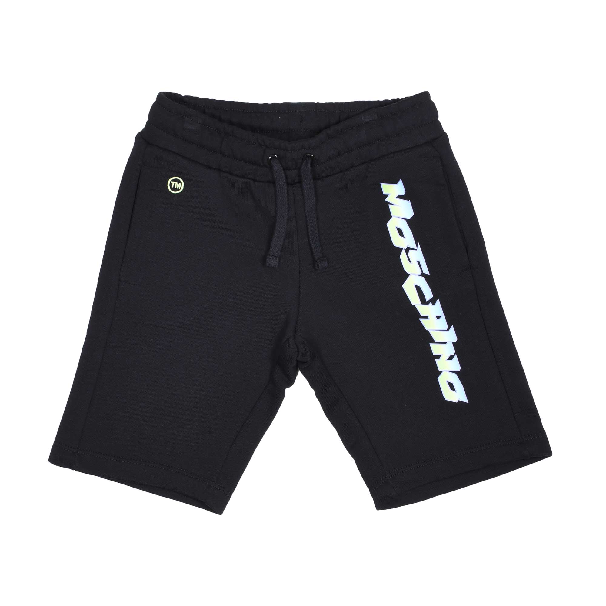 Moschino Kids Teen Logo Print Black T-Shirt and Short Set