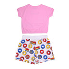 Moschino Kids Teddy Logo Pink T-Shirt and Short Set