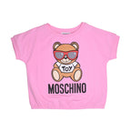 Moschino Kids Teddy Logo Pink T-Shirt and Short Set