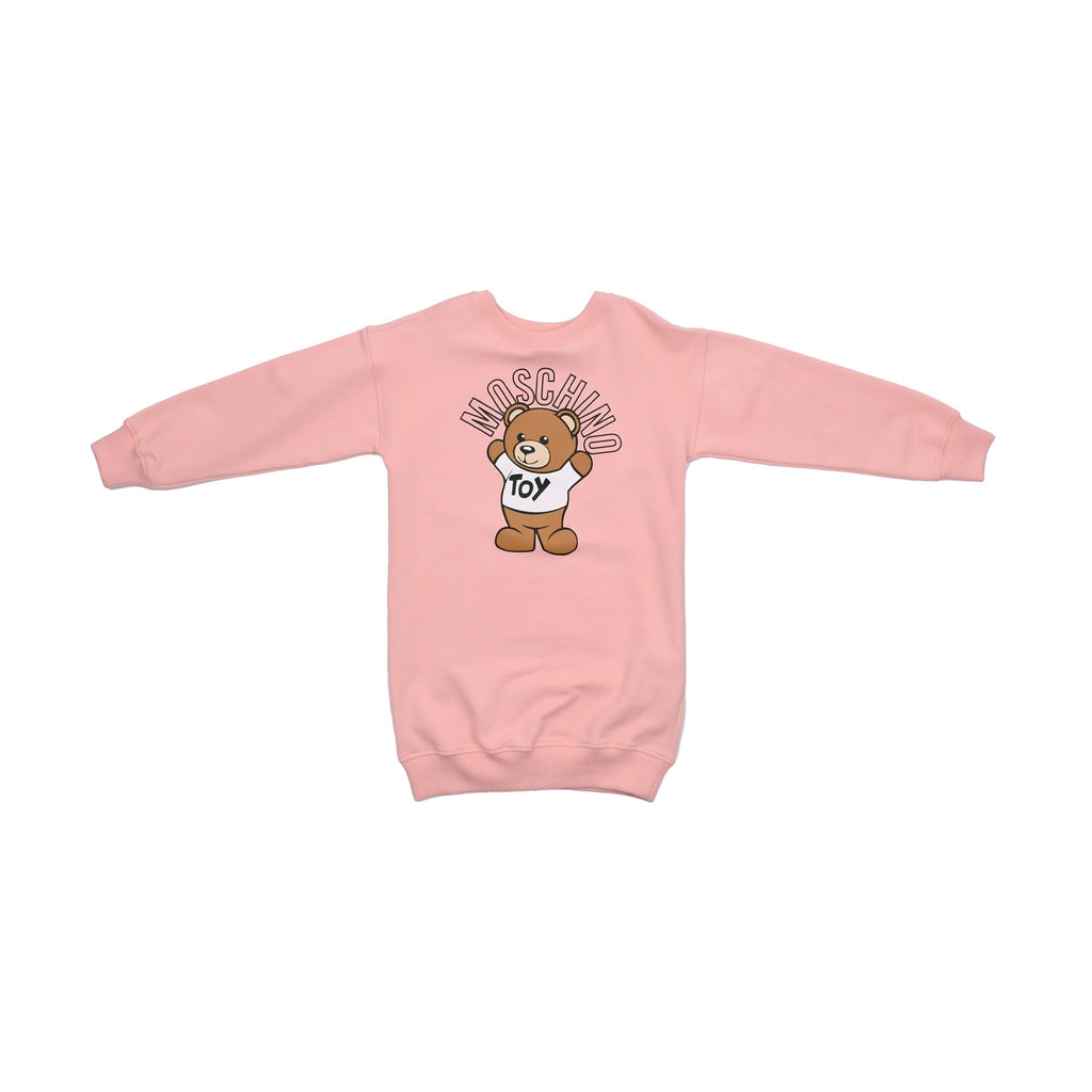 Moschino Kids Girl's Teddy Logo Candy Pink Dress