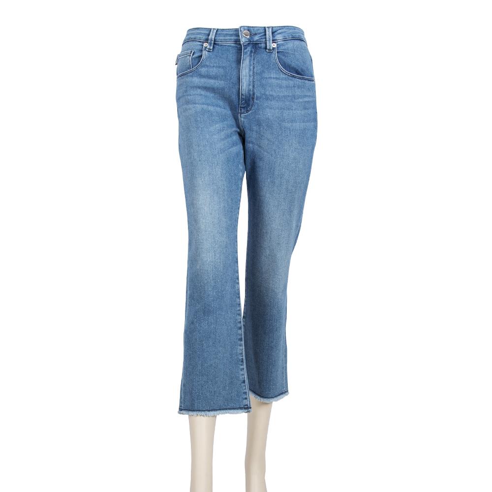 Love Moschino mid rise kick flare cropped jeans