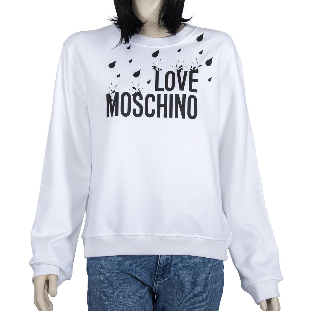 Love Moschino logo-print cotton sweatshirt