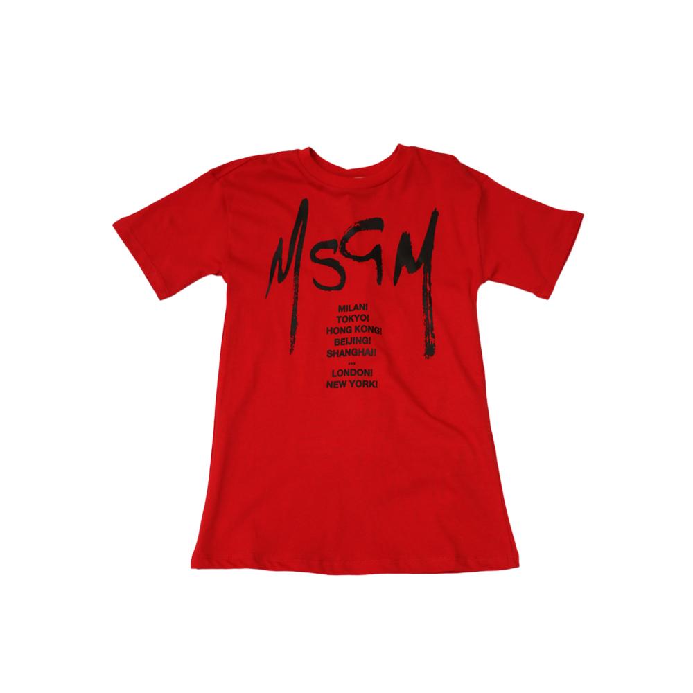 تي شيرت أحمر من MSGM
