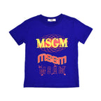 تي شيرت MSGM Kids من القطن بطبعة شعار العلامة