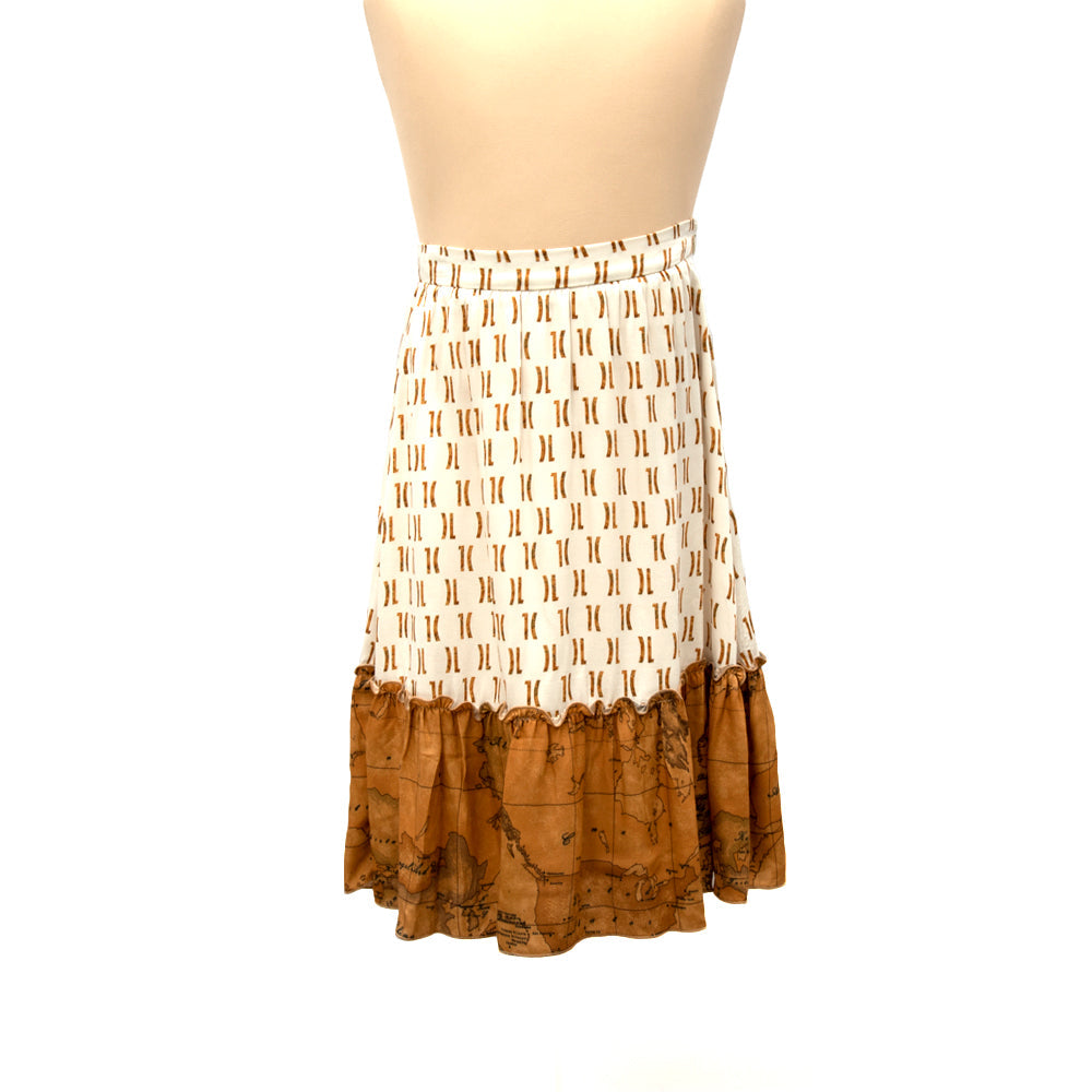 Alviero Martini Geo Beige Skirt