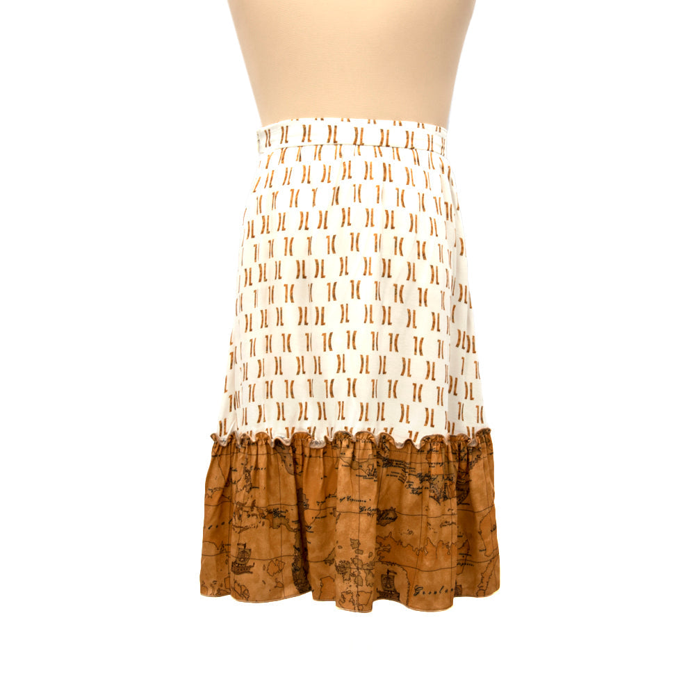 Alviero Martini Geo Beige Skirt