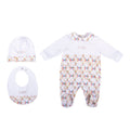 Alviero Martini White & Beige Sleepsuit Set