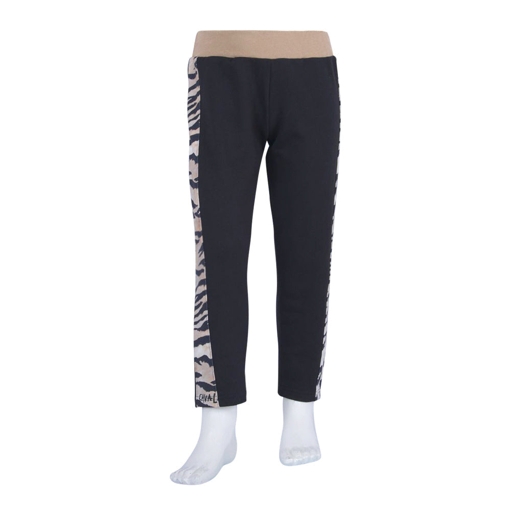 Roberto Cavalli Black & Multicolor Leggings