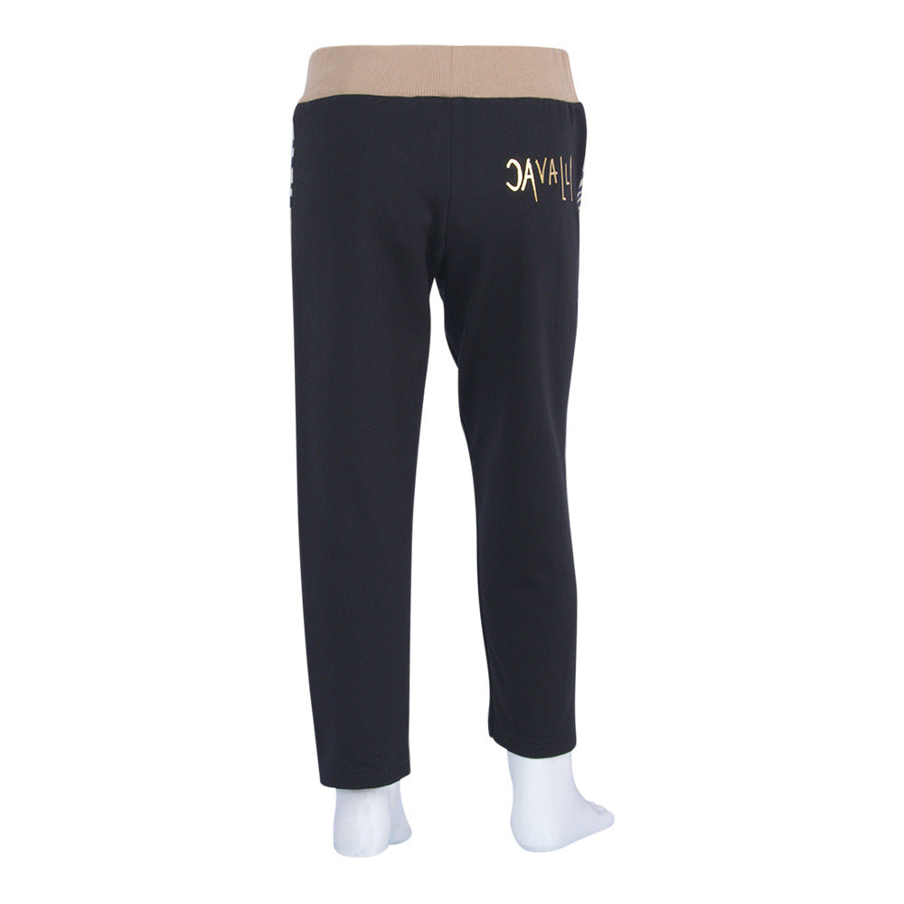 Roberto Cavalli Black & Multicolor Leggings