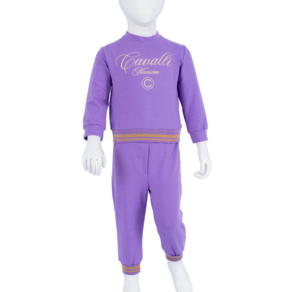 Roberto Cavalli Lilac & Coffee Jogging Suit