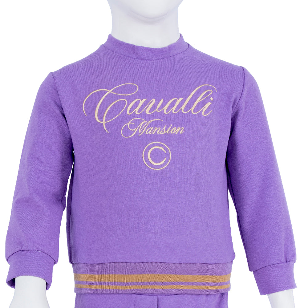 Roberto Cavalli Lilac & Coffee Jogging Suit