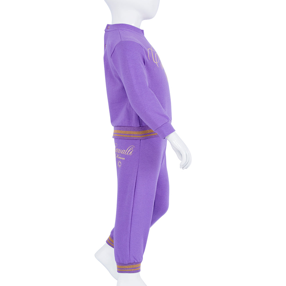 Roberto Cavalli Lilac & Coffee Jogging Suit