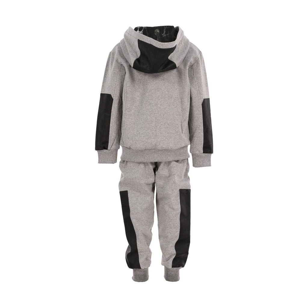  Roberto Cavalli Kids Boy's Grey Hooded Jogging Suit