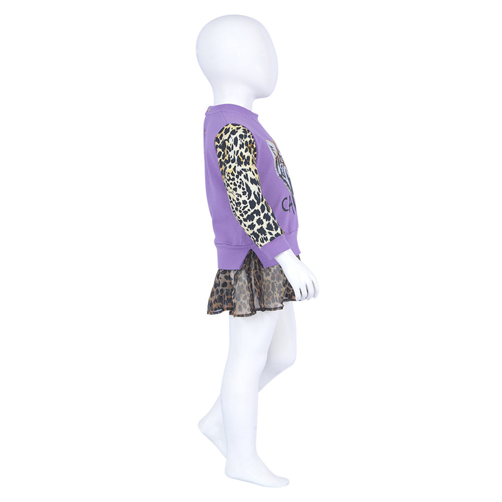 Roberto Cavalli Lilac & Multicolor Dress