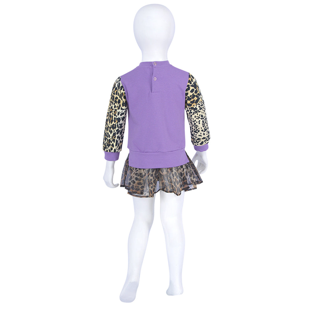 Roberto Cavalli Lilac & Multicolor Dress