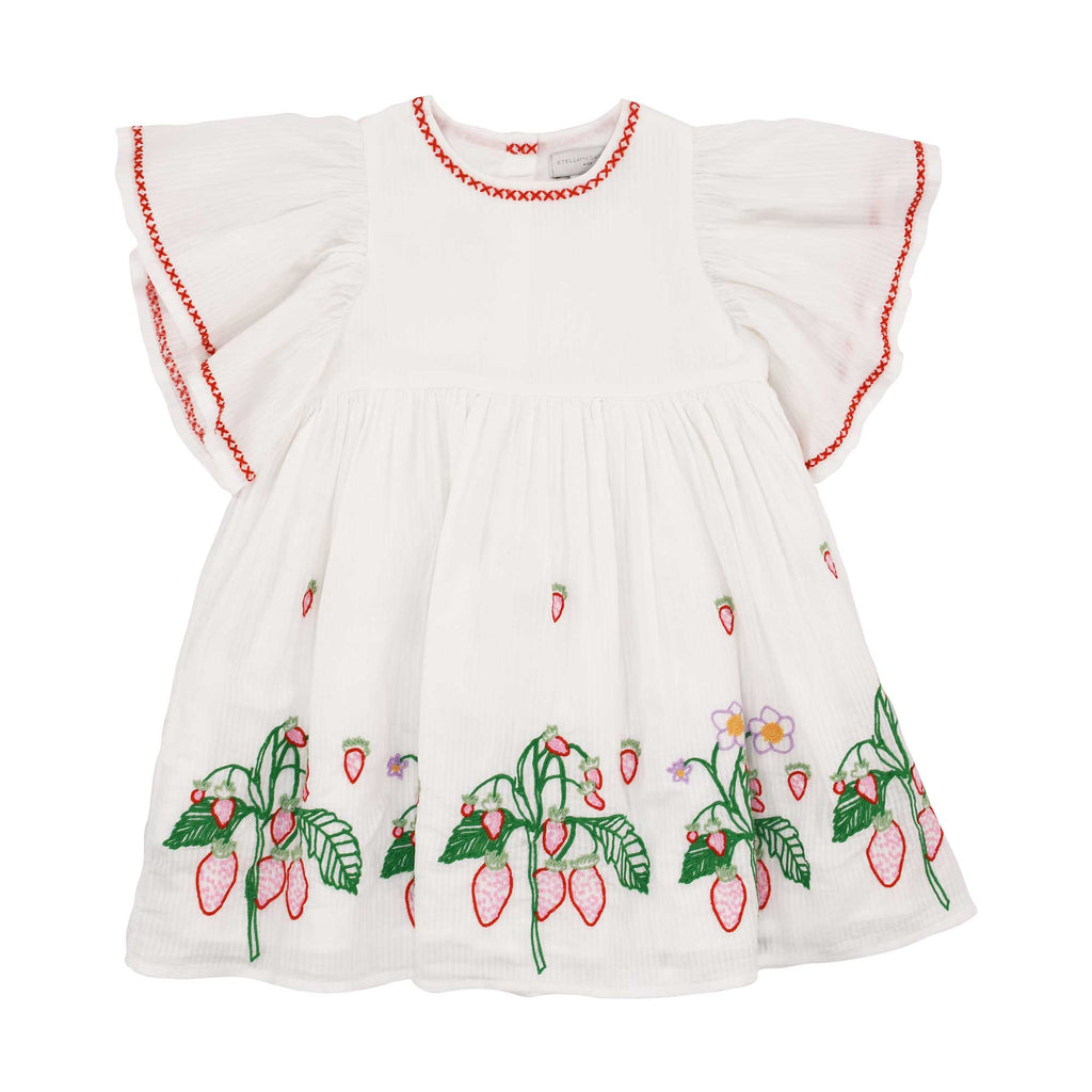 Stella McCartney Kids Floral Print White Dress SS22