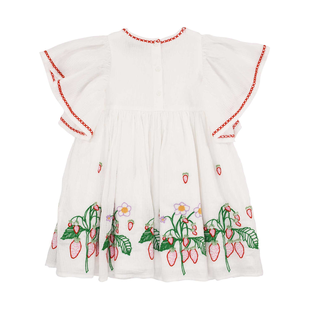 Stella McCartney Kids Floral Print White Dress SS22