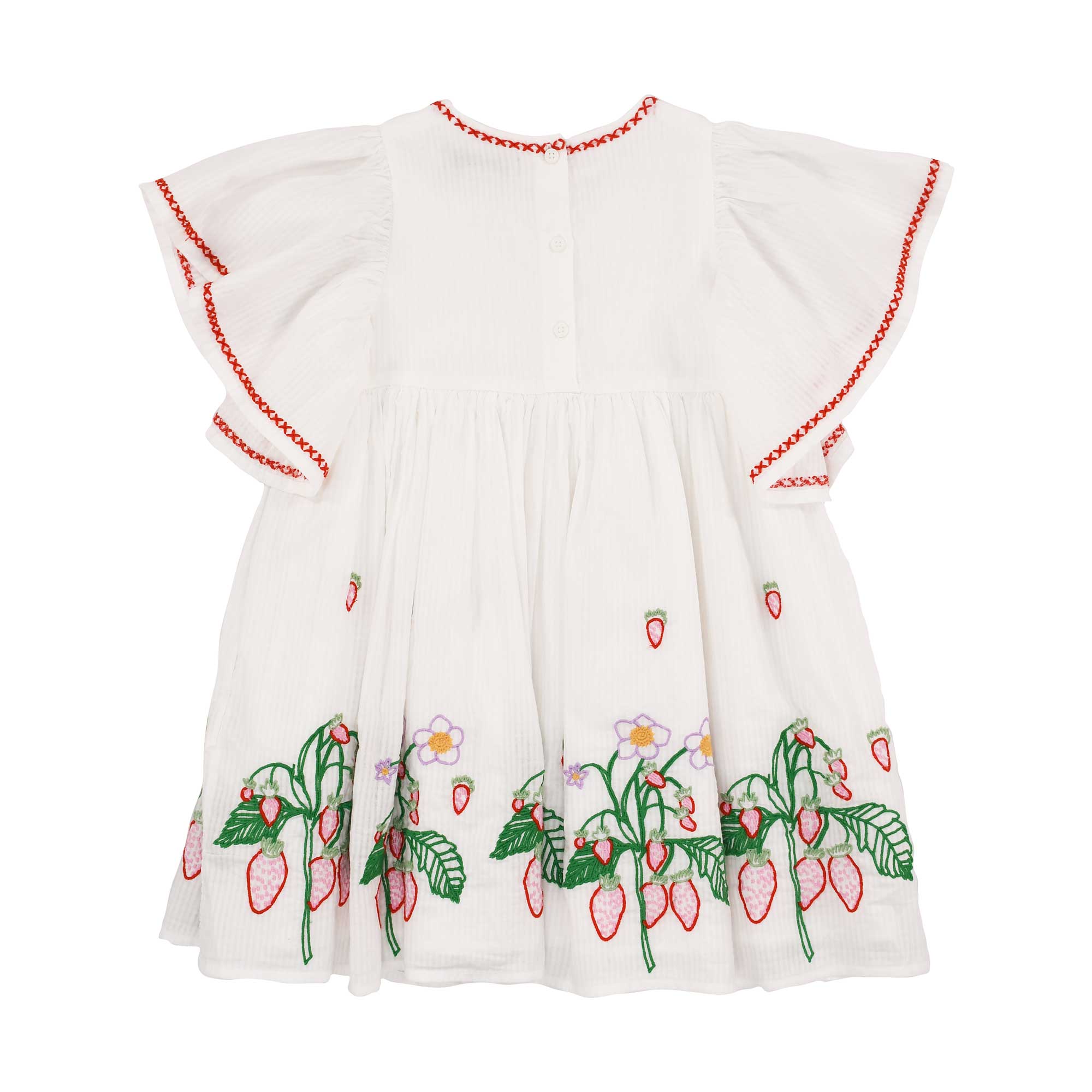 Stella McCartney Kids Floral Print White Dress SS22
