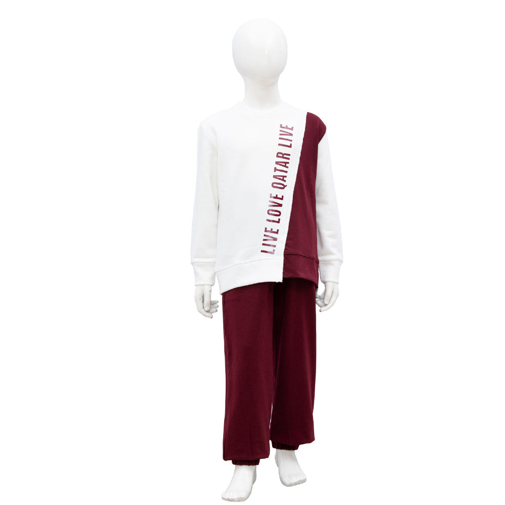 Sofya Qatar Bordeaux Jogging Suit