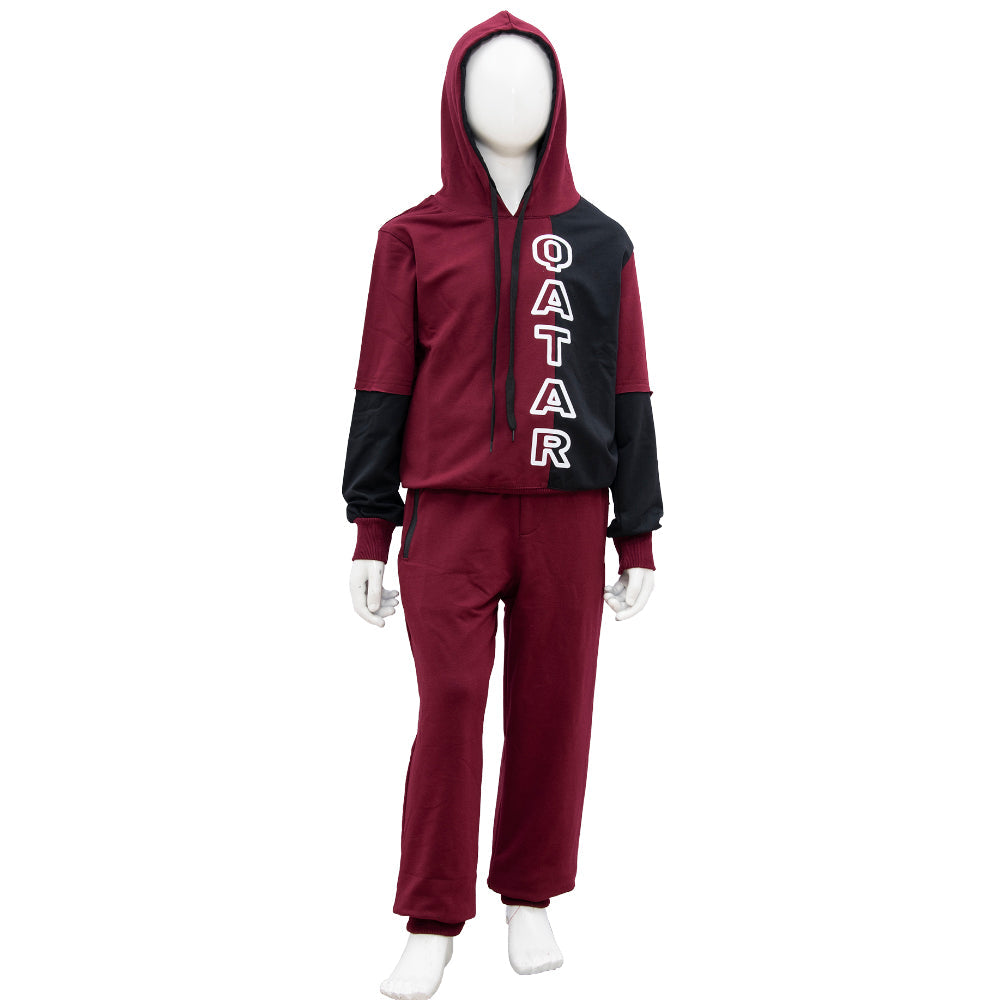 Qatar Bordeaux Jogging Suit