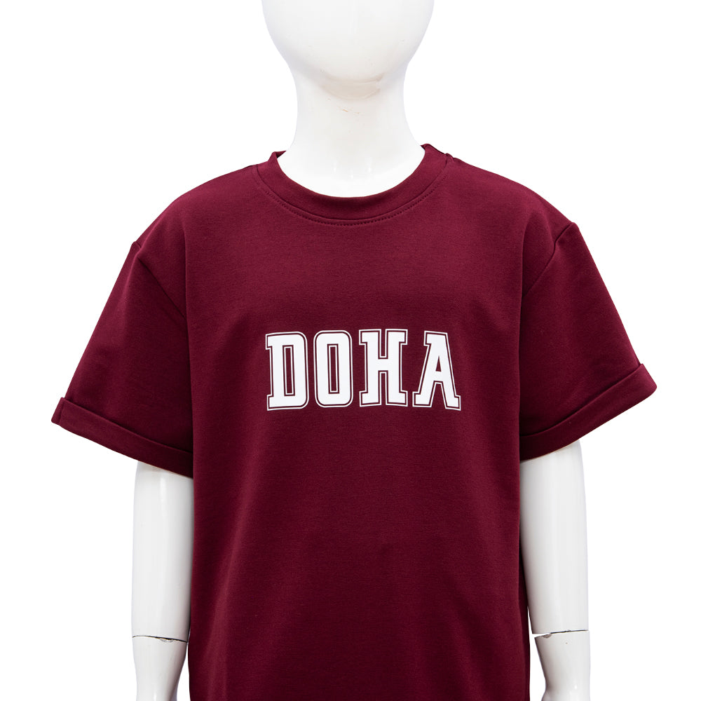 Sofya Qatar Bordeaux T-Shirt