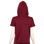 Sofya Women's Bordeaux T-Shirt With Hoodies