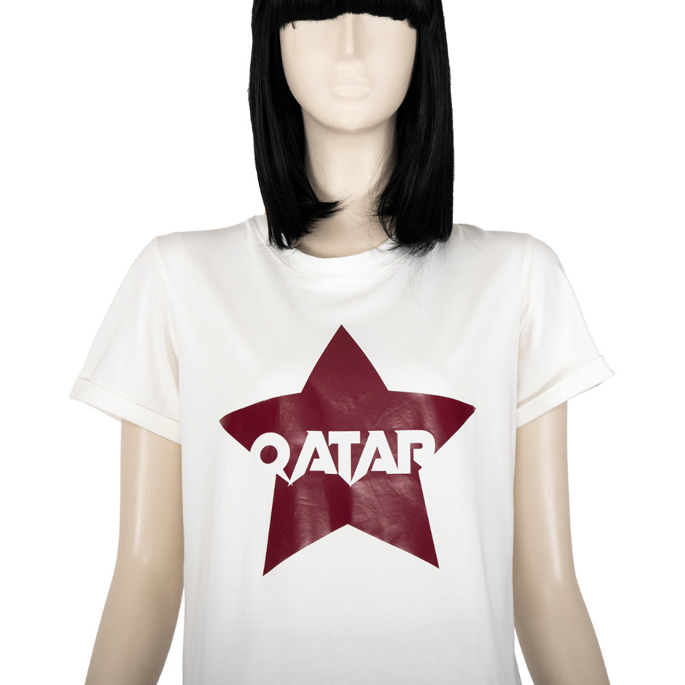 Sofya Women's White Round Neck T-Shirt  TB0031