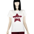 Sofya Women's White Round Neck T-Shirt  TB0031