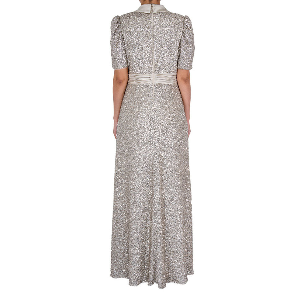 Theia Phoebe Sequin Shirt  Gown