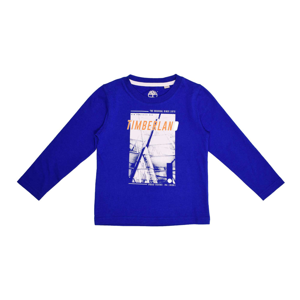 Timberland Kids Long Sleeves Blue T-Shirt