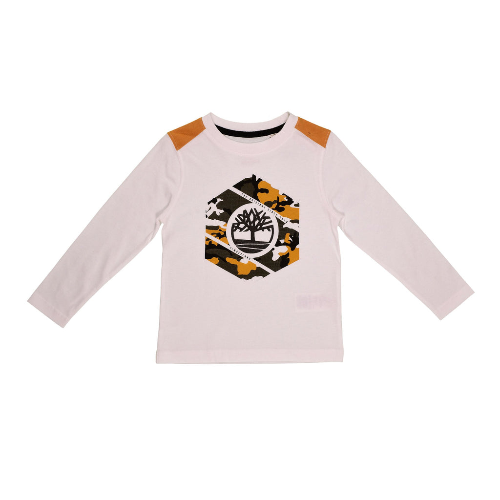 Timberland Kids Boy's White Long Sleeve T-Shirt