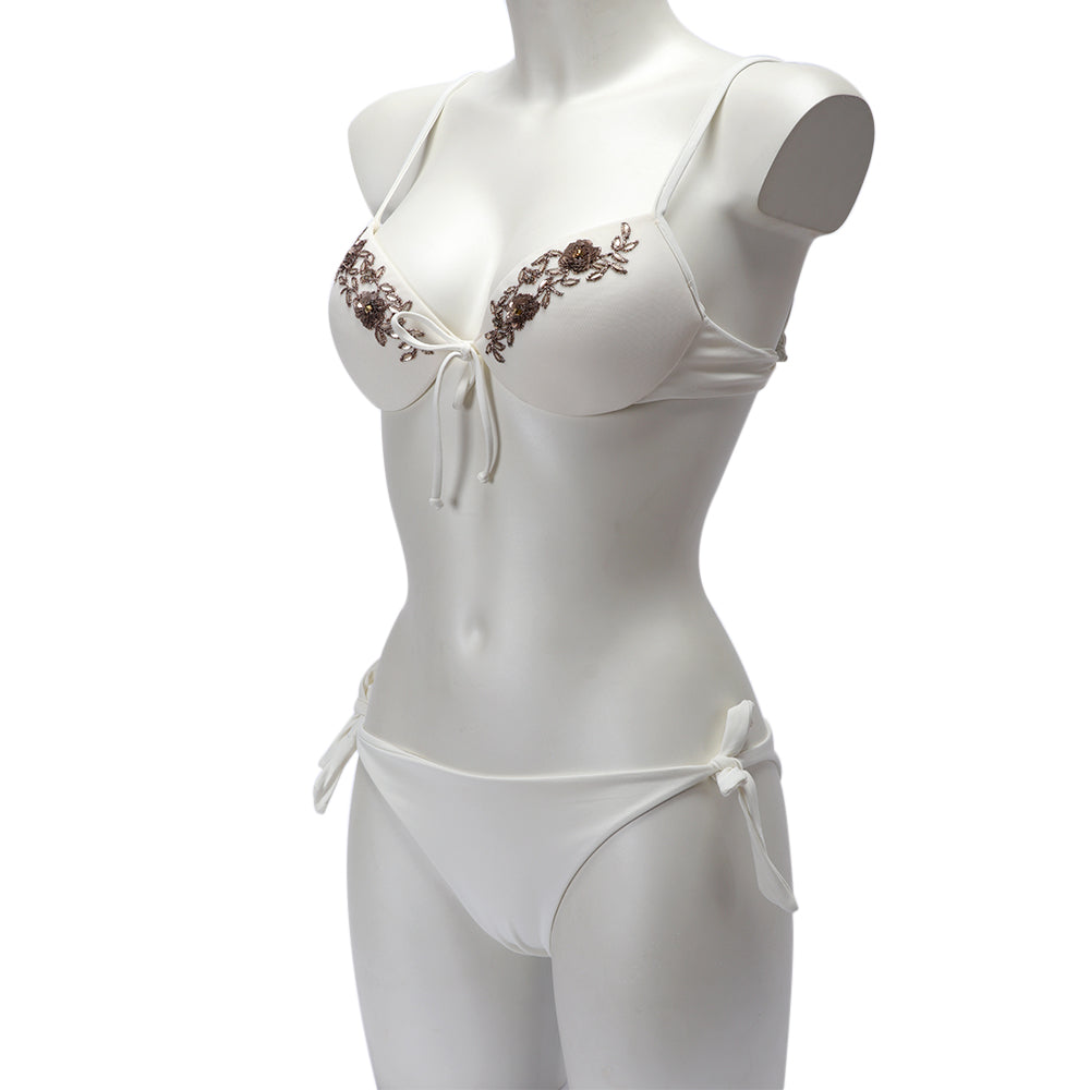 Twinset Embroidered Push-Up Bikini Top