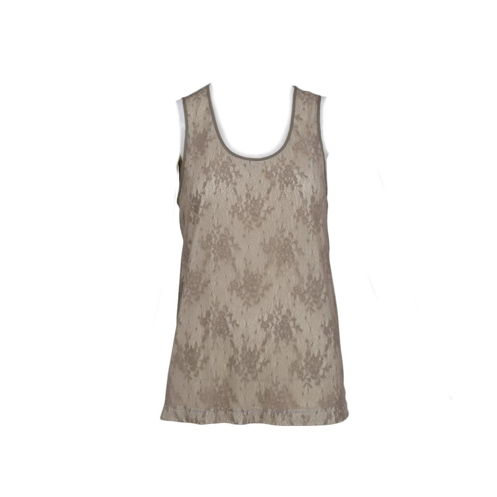 Twinset Sleeveless Top Taupe Small