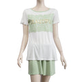 Twinset Short Pyjamas With Print And Lace
