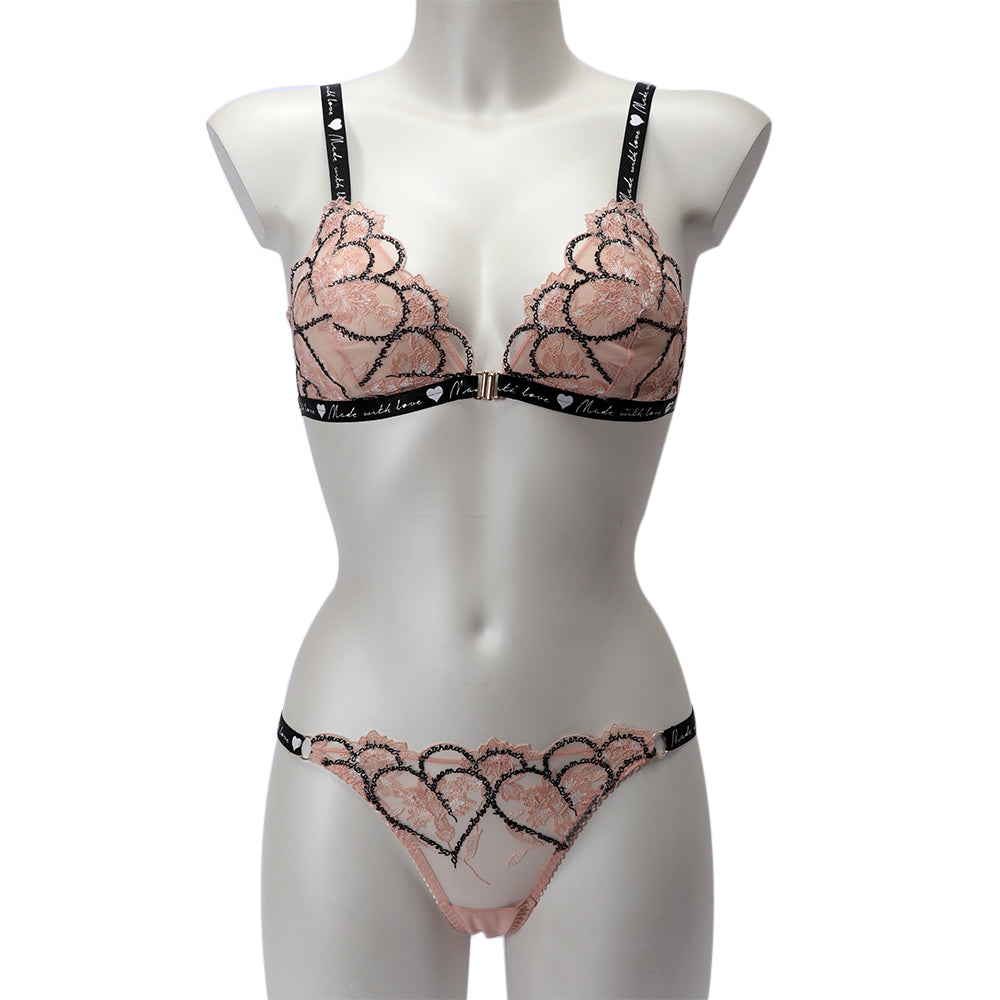 Twinset Floral Tulle G-String With Heart Pattern
