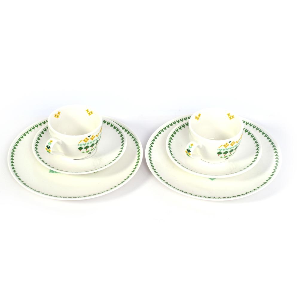 Hutschenreuther Set 6 Pcs  Hearts Green  Garden