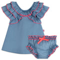 Billieblush Kids Ruffled Denim Dress