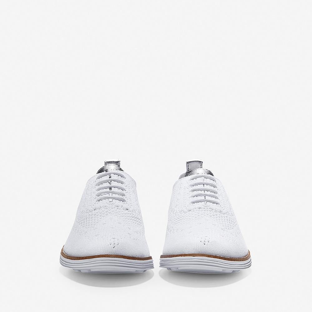 Cole Haan OriginalGrand Stitchlite Wing Oxford: Optic White Knit / Optic White